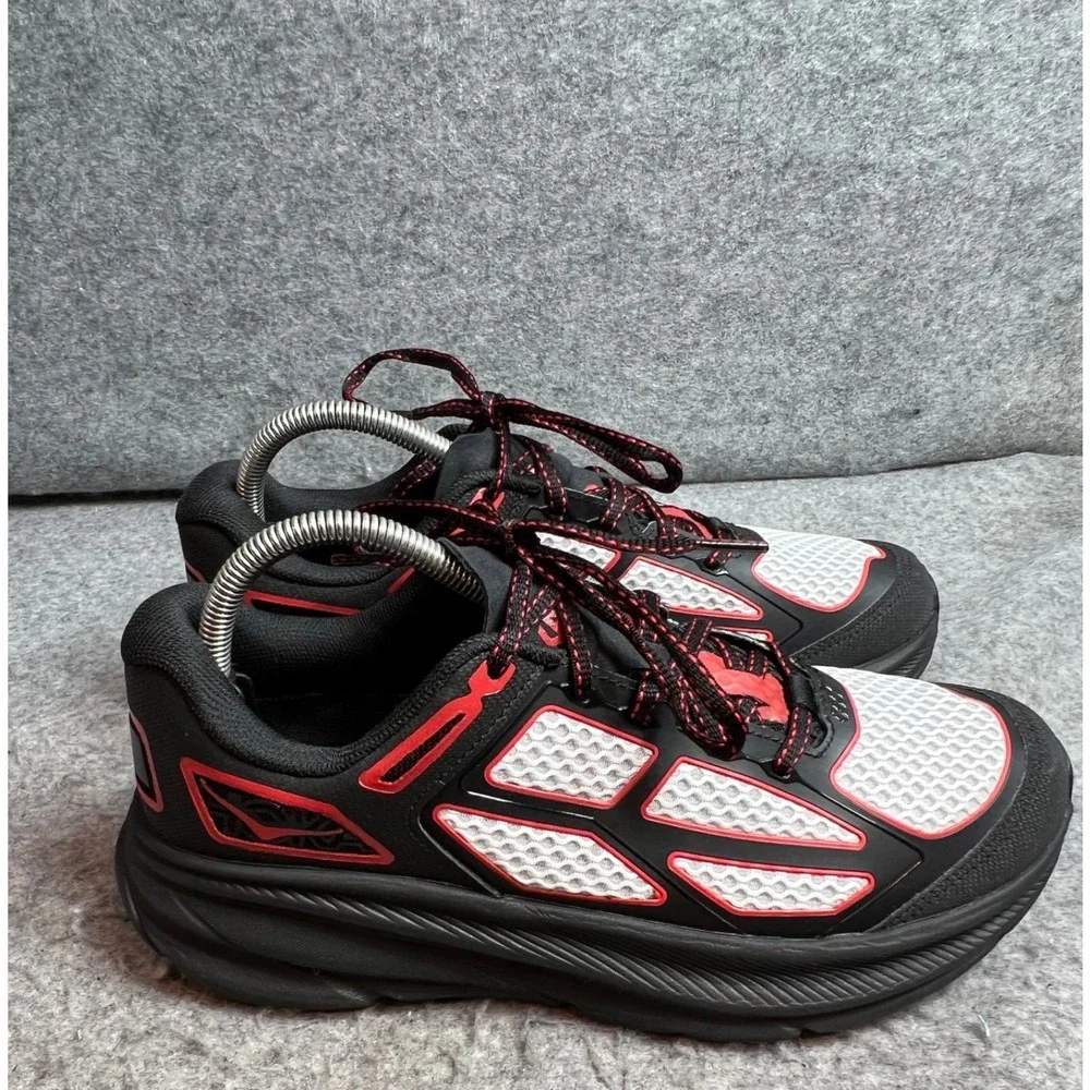 Hoka Clifton One Black Red White Mesh Running Walking Sneakers Womens 9.5